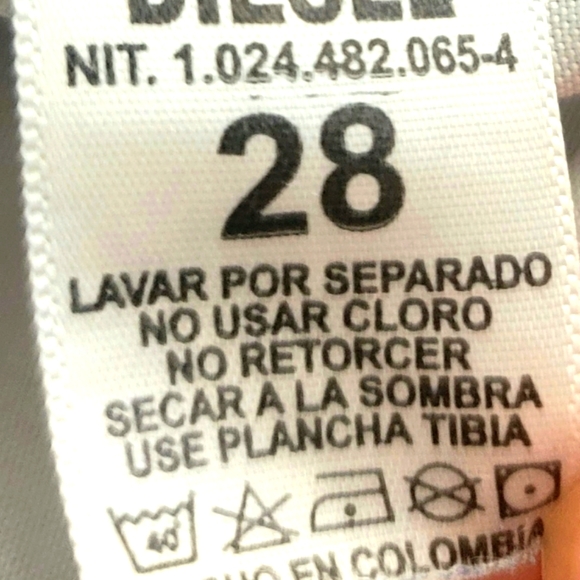 Power of Diesel Denim Destroyed Slim Skinny-Fit Jeans Size 28 - Picture 12 of 12